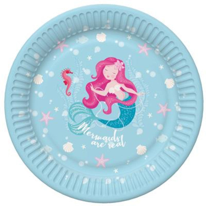 Papīra šķīvis jūras nāriņa 18cm 8gab