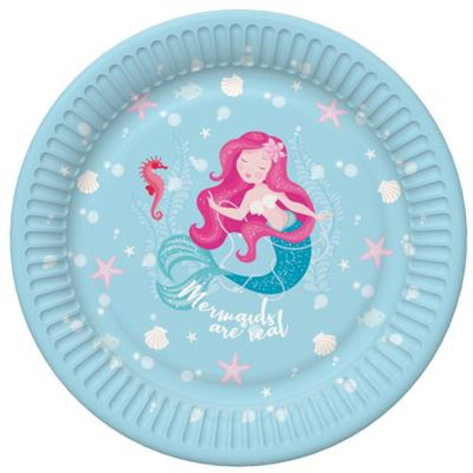 Papīra šķīvis jūras nāriņa 18cm 8gab