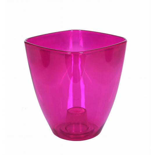 Puķu pods rozā caurspīdīgs 15cm