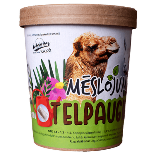 Mēslojums telpaugiem (Kamieļu, lamu un alpaku mēsli granulēti 300 gr)