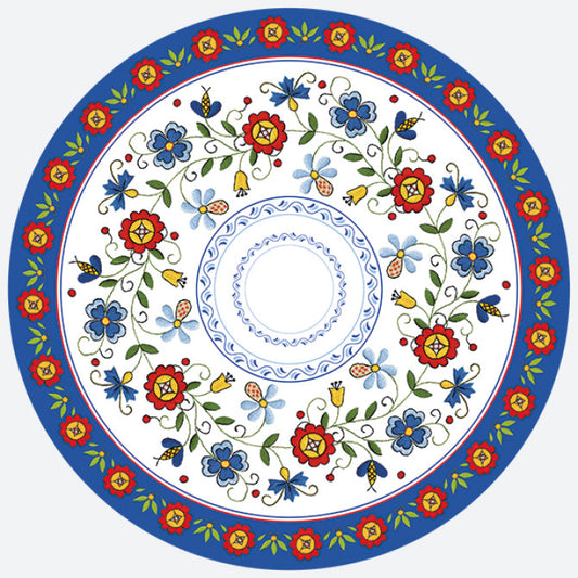 Papīra šķīvis rakstains 18cm 8gab