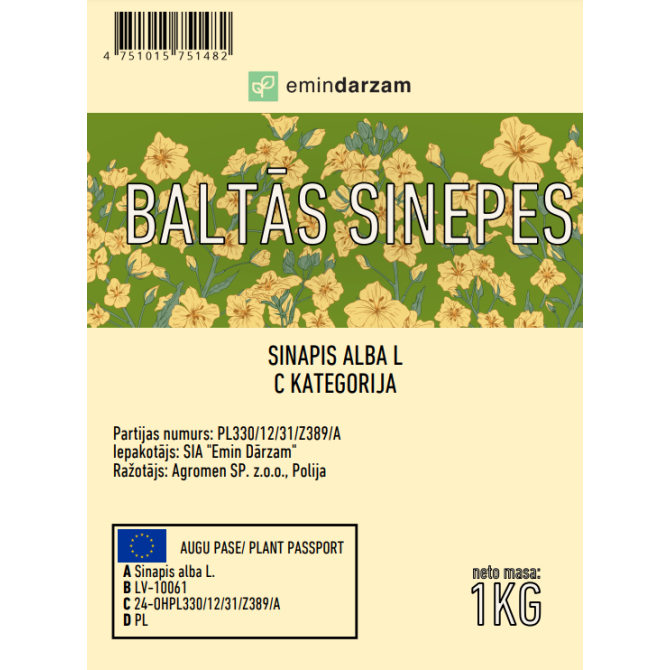 1kg Baltās sinepes Emin Dārzam
