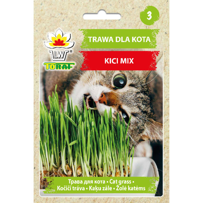 Kaķu zāle maisījums (auzas, mieži, kvieši) 30g