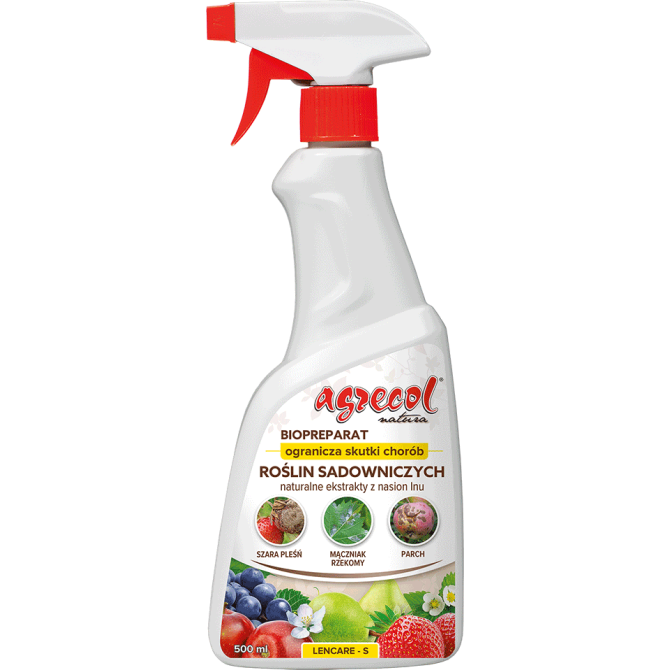 Lencare-S biopreperāts augļkoku, krūmu slimību ierobežošanai