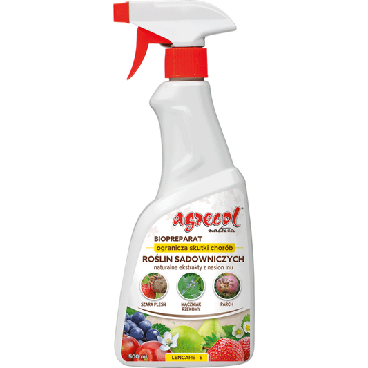 Lencare-S biopreperāts augļkoku, krūmu slimību ierobežošanai