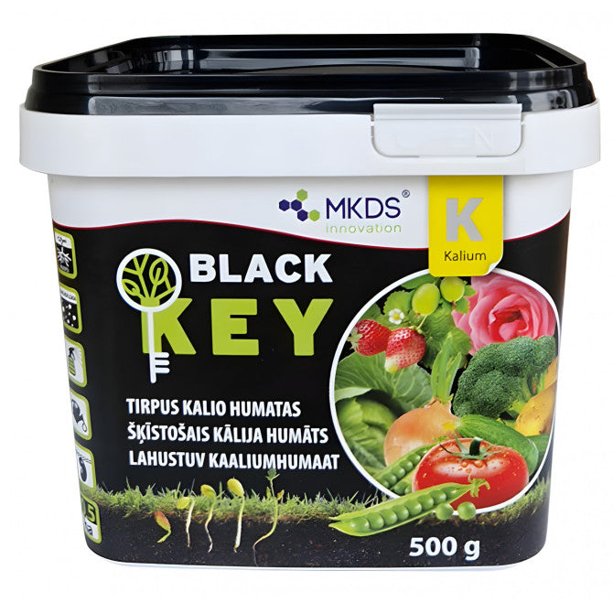 Šķīstošais kālija humāts Black Key 500g