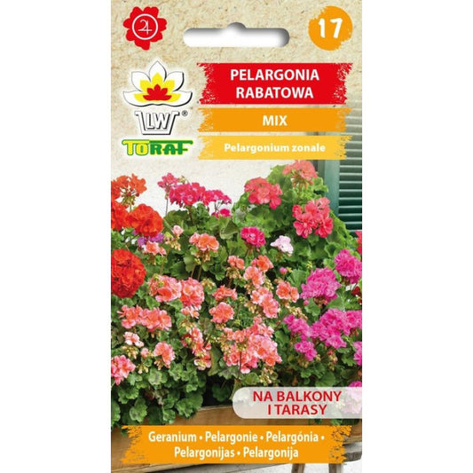 Pelargonijas zonālās ziedu maisījums 25 sēklas