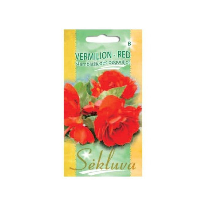 Begonijas sēklas VERMILION RED 30 sēklas S.N.10362