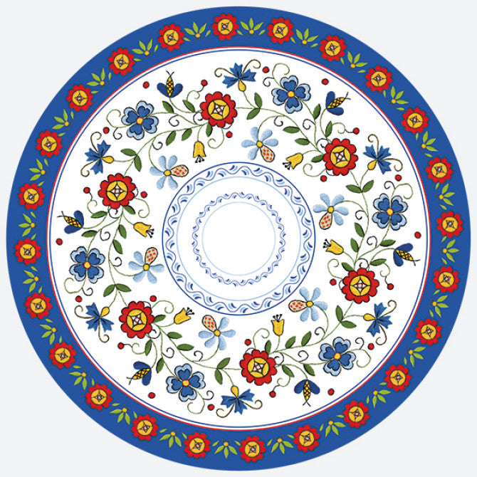 Papīra šķīvis rakstains 18cm 8gab